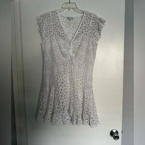 Gianni Bini white dress with liner, Size 10